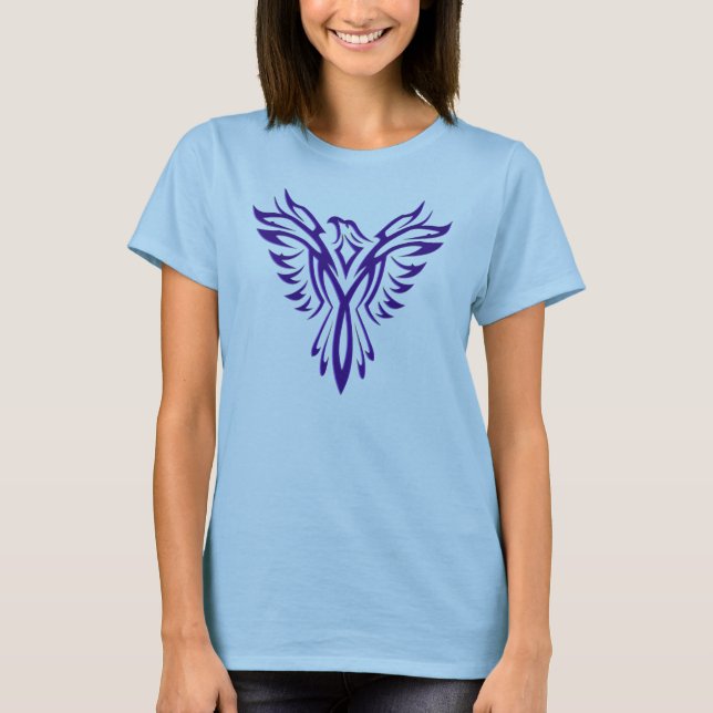 Phoenix Rising in purple T-Shirt (Front)