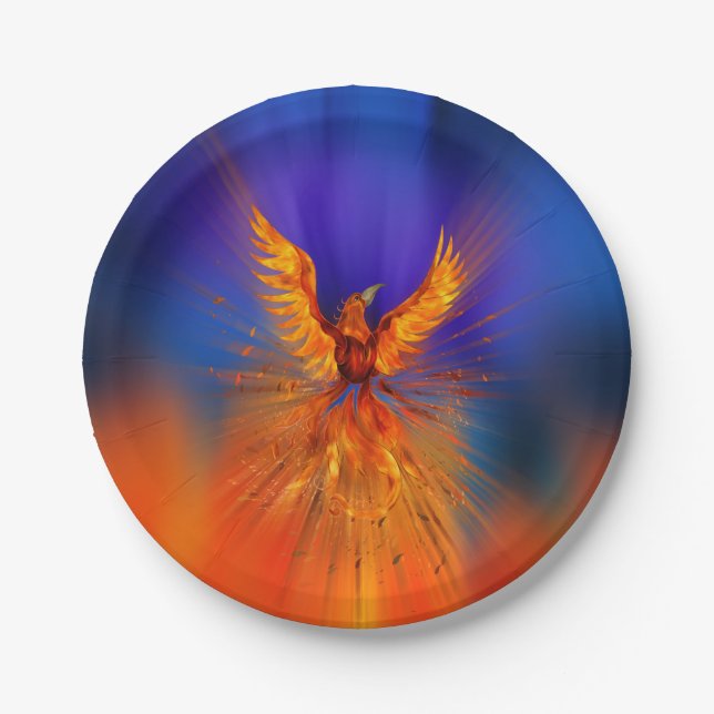 Phoenix Rising Paper Plate (Front)