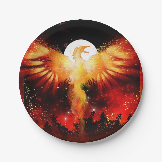 Phoenix Rising Paper Plate (Front)