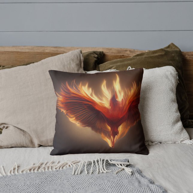 Phoenix Rising Support Inspiring Strength Cushion (Creator Uploaded)