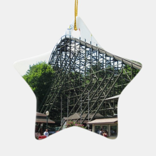 Phoenix Roller Coaster at Knoebels Ceramic Tree Decoration (Front)