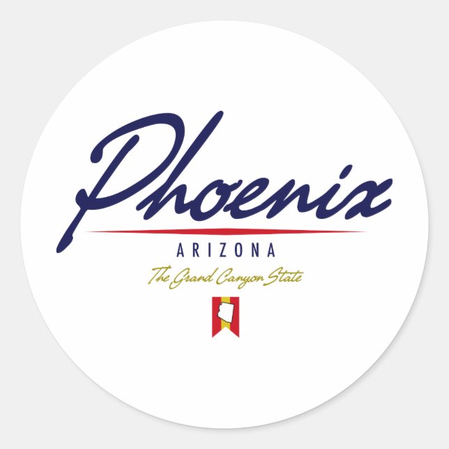 Phoenix Script Classic Round Sticker (Front)