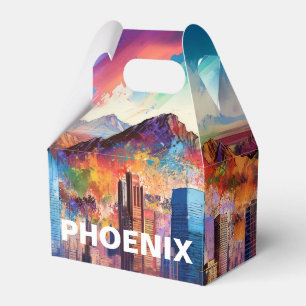 Phoenix Skyline Abstract Art Favour Box