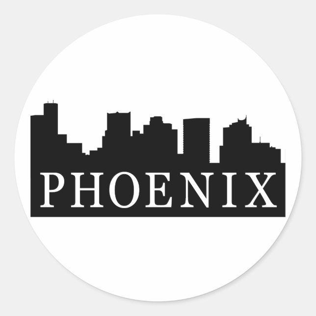 Phoenix Skyline Classic Round Sticker (Front)
