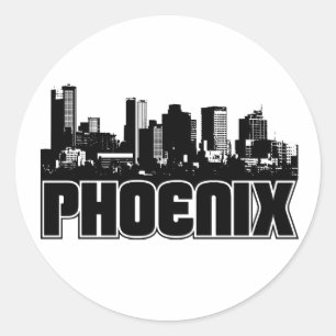 Phoenix Skyline Classic Round Sticker