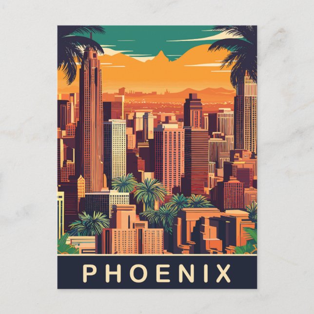 Phoenix Skyline, Travel Postcard (Front)