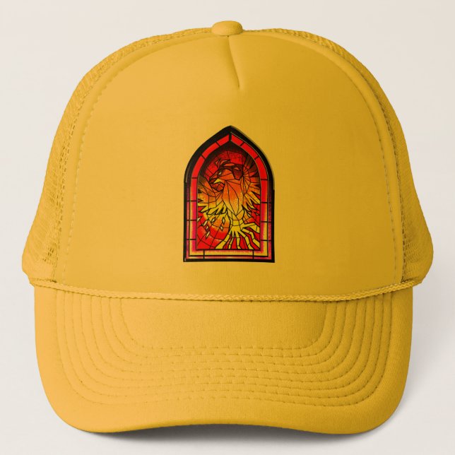 Phoenix Stained Glass Trucker Hat (Front)