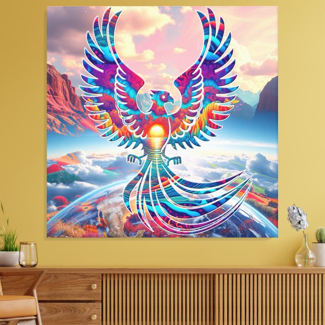 Phoenix Sunrise Canvas Print (Insitu(LivingRoom))