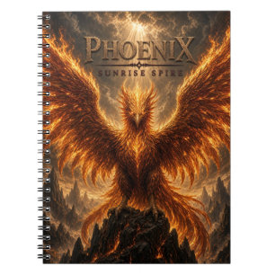 Phoenix Sunrise Spire Dark Cinema Notebook