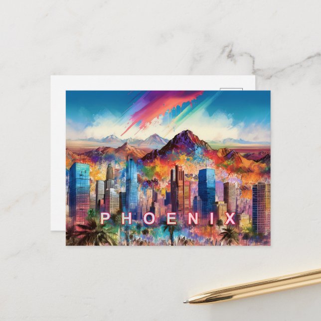 Phoenix Valley Of The Sun  Postcard (Front/Back In Situ)