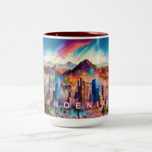 Phoenix Valley Of The Sun  Two-Tone Coffee Mug