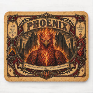 Phoenix, Vintage Circus Monster Mouse Pad