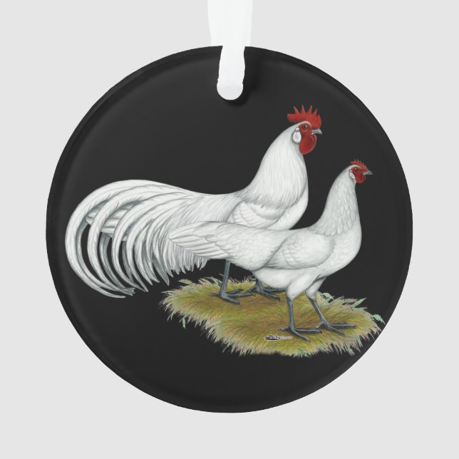 Phoenix:  White Pair Ornament (Back)