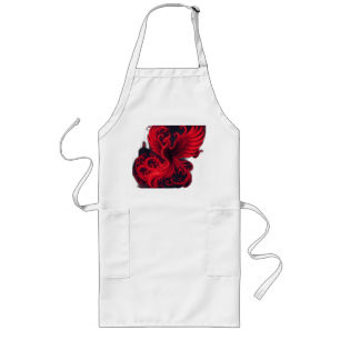 Phoenix with Gothic Spires and Swirls Long Apron
