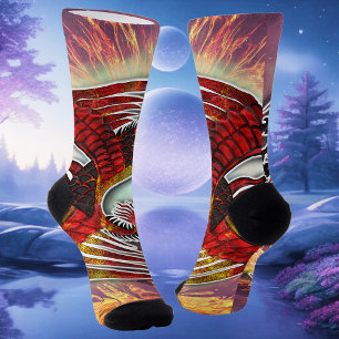 Phoenix's Resurgence: Rising from Life's Flame Socks