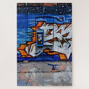 Phone Booth No 12 Colour Version Reflection Jigsaw Puzzle