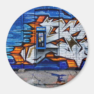 Phone Booth No 12 Colour Version Reflection Magnet