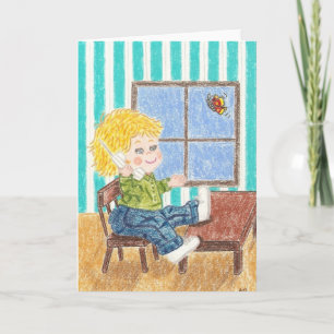 Phone boy greeting card