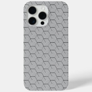 Phone Case Black Pattern Line Cube Geometry Simple