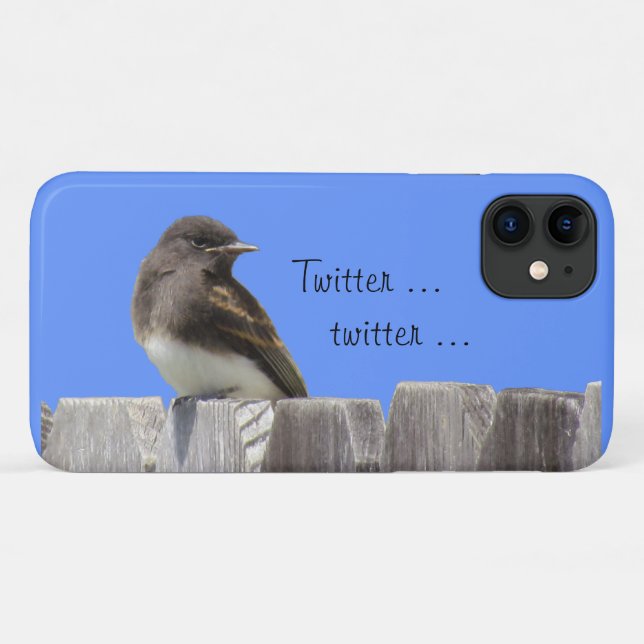 Phone Case - Flycatcher on Fence (Back (Horizontal))