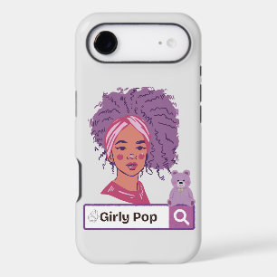 Phone case girly pop teddy bear grey 