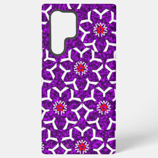 Phone Case purple digital flowers 