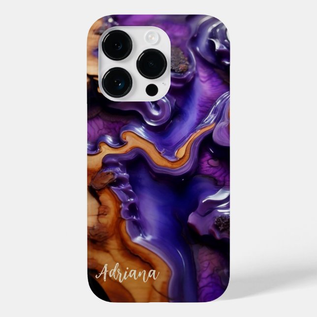 Phone Case Resin, Burl Wood Design (Back)