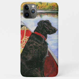 Phone case with black lab artwork by Linda Wagner