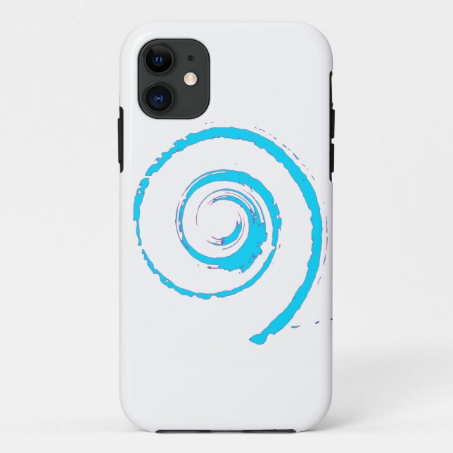 Phone Case with Light Blue Twirl (Back)