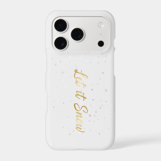 Phone CaseElegant Gold "Let it Snow" Phone Case - 