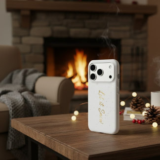 Phone CaseElegant Gold "Let it Snow" Phone Case -