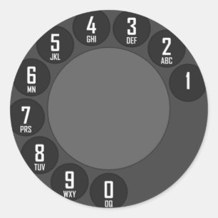 phone dial sticker