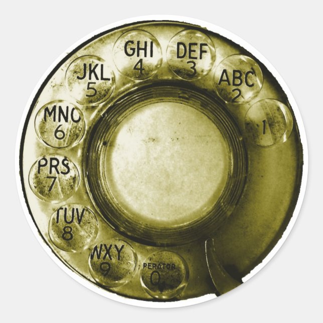 Phone Dialler Classic Round Sticker (Front)