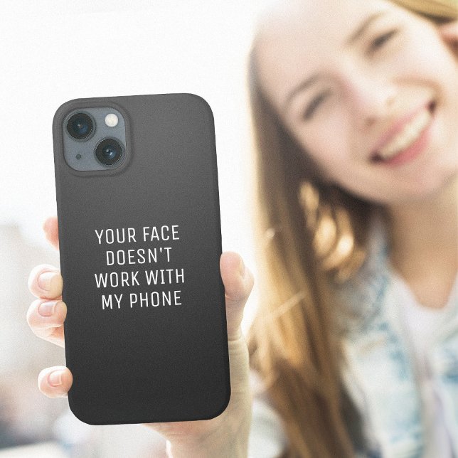 Phone Face ID Funny iPhone Case (Phone Face ID Funny Case-Mate iPhone Case)
