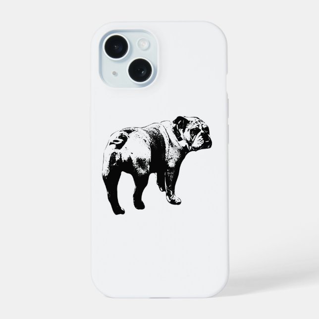 Phone Ink, Bold Bulldog iPhone 15 Case (Back)