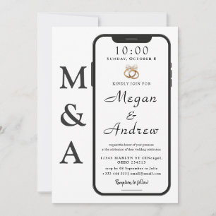 Phone Lock Screen Wedding Invitation