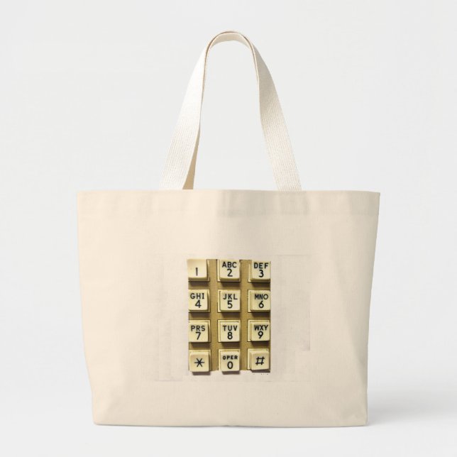 Phone Numbers Large Tote Bag (Front)