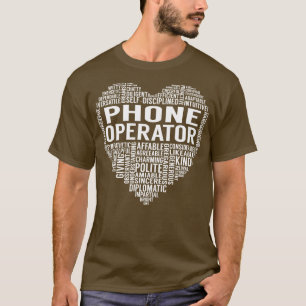 Phone Operator Heart T-Shirt