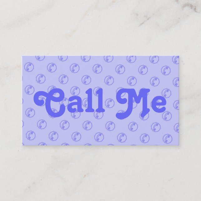 Phones Call Me Card (Front)
