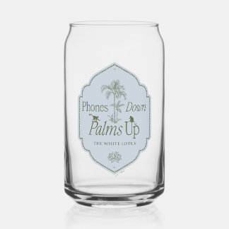 Phones Down, Palms Up - The White Lotus Can Glass