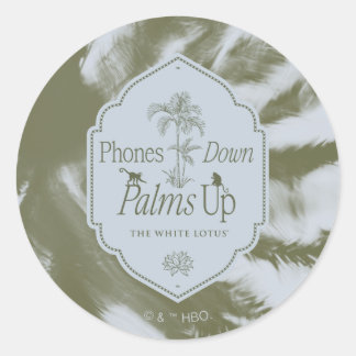 Phones Down, Palms Up - The White Lotus Classic Round Sticker