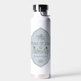 Phones Down, Palms Up - The White Lotus Water Bottle