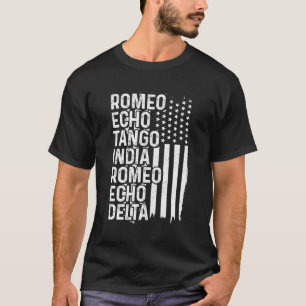 Phonetic Alphabet Aeroplane Pilot Aviation Patriot T-Shirt