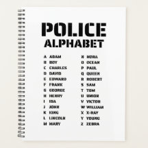 Phonetic Alphabet Police Spiral