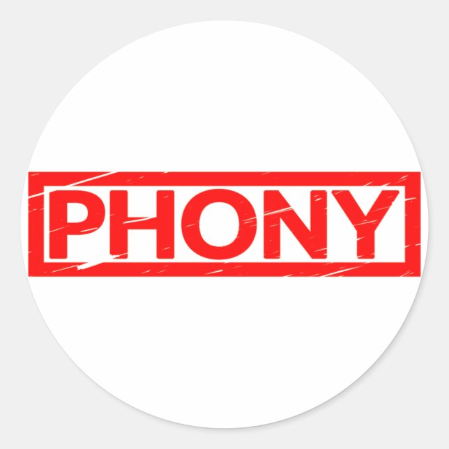 Phoney Stamp Classic Round Sticker (Front)