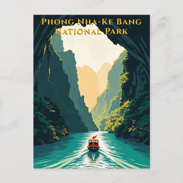  Phong Nha Vietnam River Travel Postcard (Front)