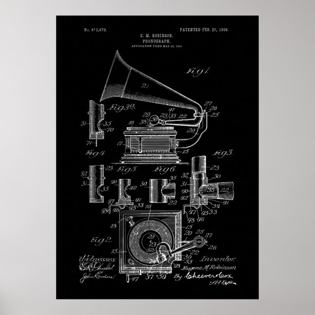 Phonograph Patent Poster (Front)