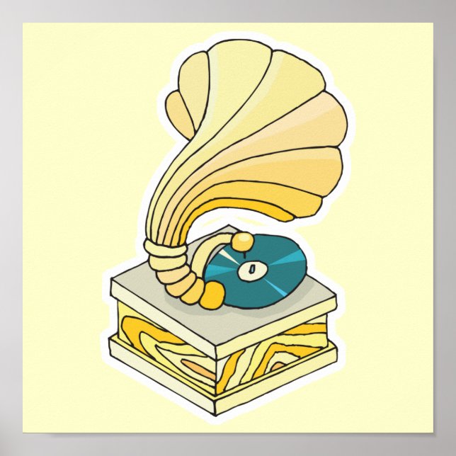 phonograph record player poster (Front)