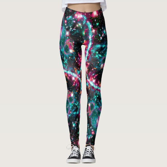 Phosphorescence Star Field All Over Print Leggings (Front)