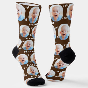 Photo #1 Grandpa Dark Brown Child Father's Day Socks